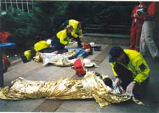 fotografie z Evropské soutěže v poskytování první pomoci - FACE 2003