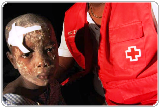 Pomoc Červeného kříže obětem zemětřesení na Haiti 13.1.2010